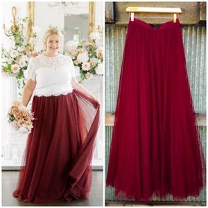 REVELRY Skylar Tulle Bridesmaid Maxi Skirt